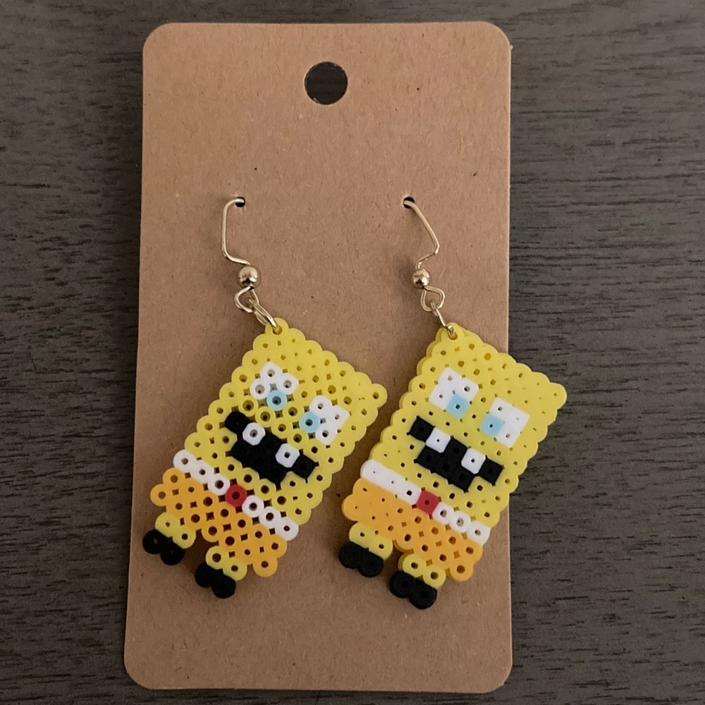 Yellow Cartoon Character Earrings
